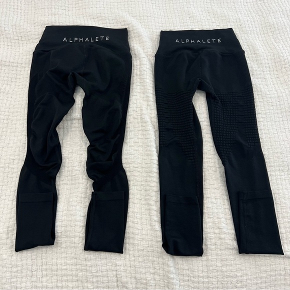 Alphalete Amplify Contour Leggings Bundle Black XS EUC - Picture 3 of 4